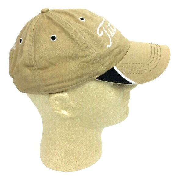 Titleist Adjustable Khaki Golf Hat With Embroidered Logo & Curved Bill - Picture 2 of 7